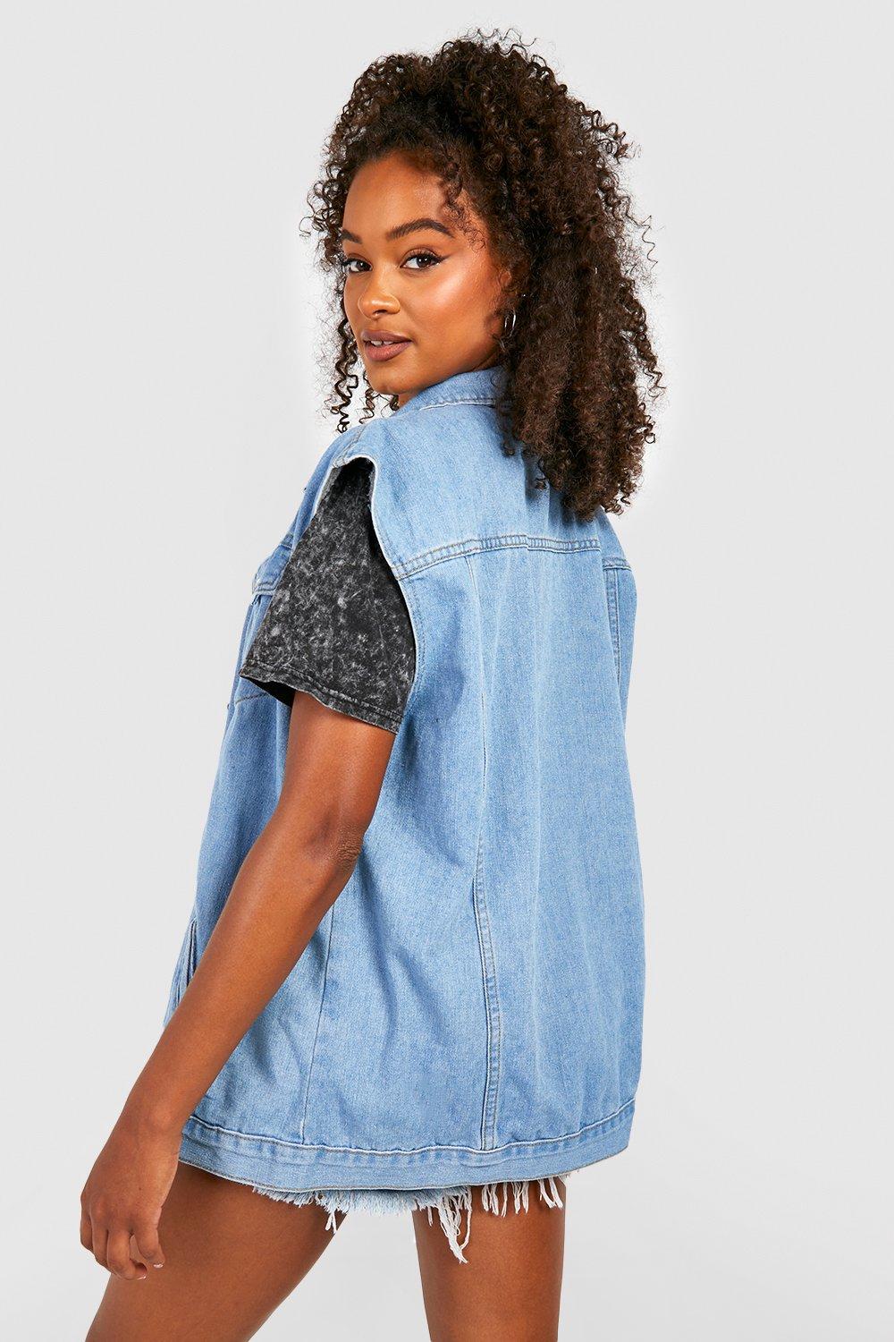 Oversized deals denim vest